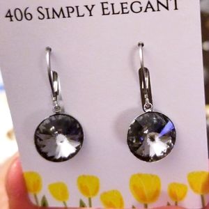 - 406 12mm Lulu Touchstone Swarovski crystal Earrings